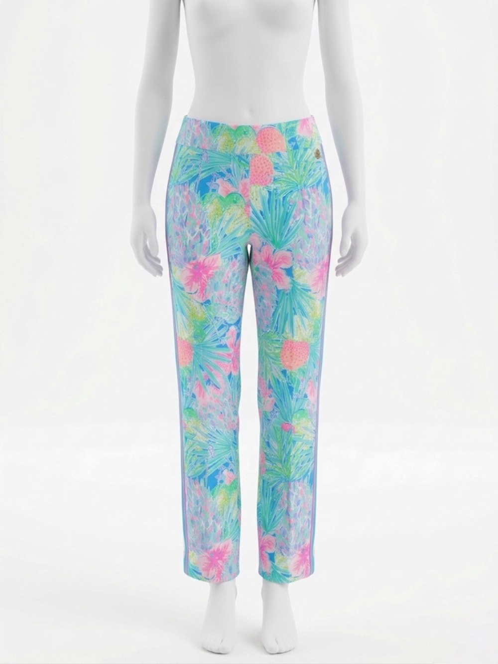 Lilly Pulitzer Luxletic 28" Corso Pant in Multi Swizzle Size 4 Coastal Tropical
